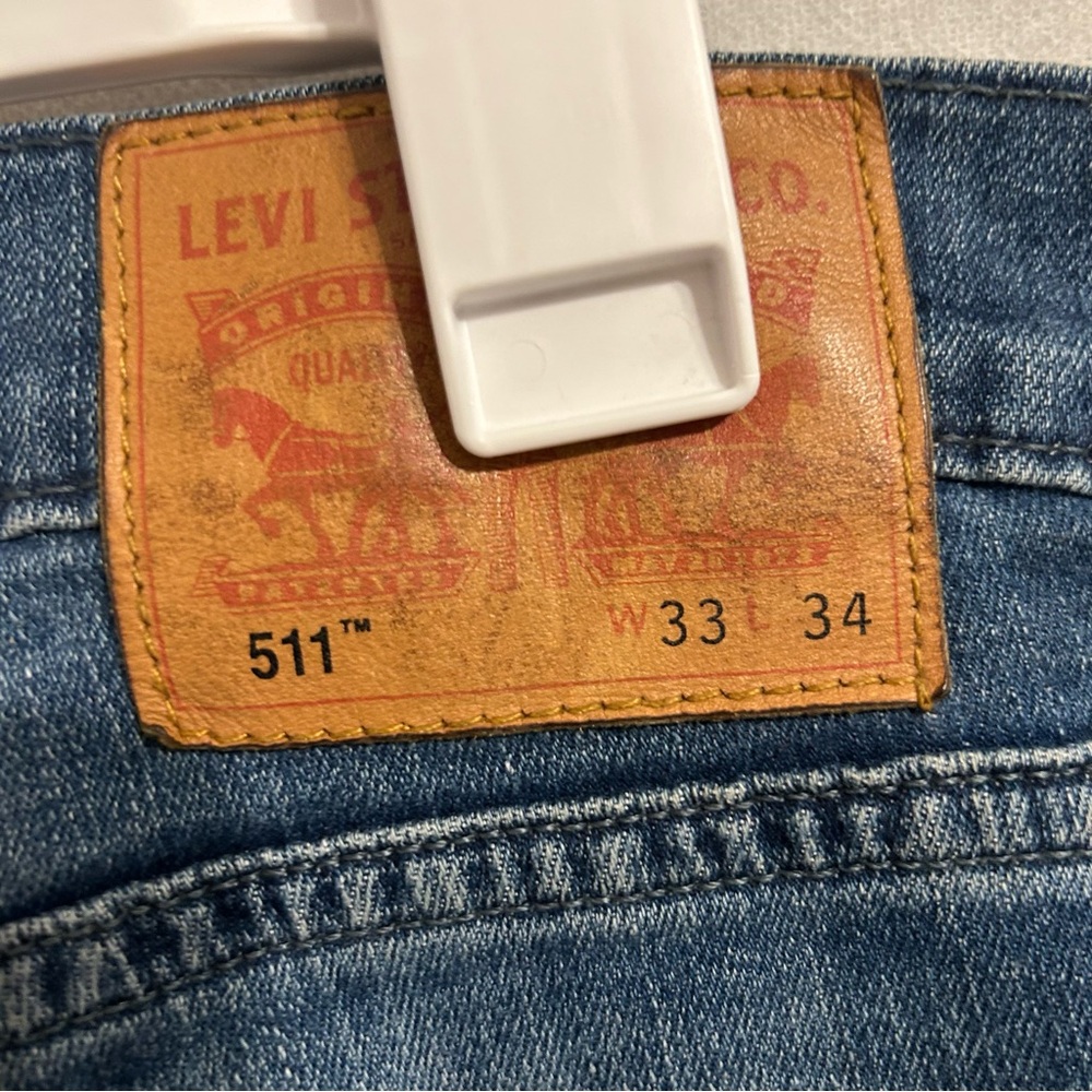 Levi's Men's Slim Fit Blue Jeans 511 33x34 blue jeans - Picture 5 of 5